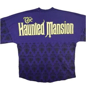 Disney Spirit Jersey  Haunted Mansion Ghost Host Glow Dark Purple Unisex Medium